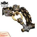 Carat Protective Charm Necklace Viking Hammer Wolf Head Pendant Necklace Symbol of Strength Perfect for Birthdays Weddings Christmas Gifts Retro Nordic Style Men's Jewelry Stainless Steel Necklace. 