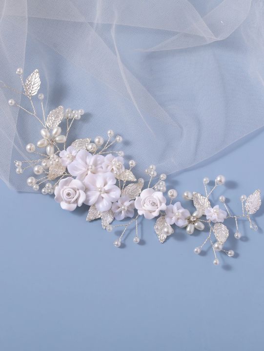 %5BHOT%5D%201Pc%20Flower%20Bride%20Wedding%20Hair%20Vine%20Pearl%20Bridal%20Hair%20Piece%20Leaf%20Hair%20Accessories%20Rhinestone%20Headband%20For%20Women%20And%20Girls%20-%20Image%203