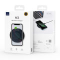 WiWU M3 Wireless Charger 15W Pad for Smart Phone Universal Wireless Charger Slim Mobile Phone Charging Station. 
