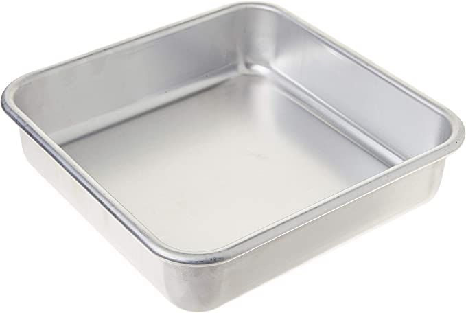 Aluminum Square Cake Pan, Cake Baking Tray 1kg, Silver