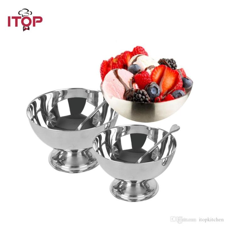 Stainless Steel Ice Cream Cup Set 12 Piece Set
