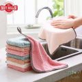 Microfiber Kitchen Daily Dish Towel, Dish Cloth, Kitchen Rag, Non-Stick Oil, Thickened Table Cleaning Cloth, Absorbent Scouring Pad. 