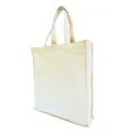 Heavy Duty Large Canvas Tote Bag with Zipper "CLASSIC CANVAS" - 14.5 inches (L) * 3 inches (W) * 16 inches (H). 