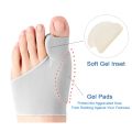 【NEW】 2Pcs=1Pair Toe Separator Hallux Valgus Bunion Corrector Orthotics Feet Bone Thumb Adjuster Correction Pedicure Sock Straightener. 