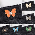 4Pcs Pearl Butterfly Jeans Button Adjustable Clips For Pant Skirts Waist Tightener Buckle Snap Button Adjuster Pants Pins Cuilei. 