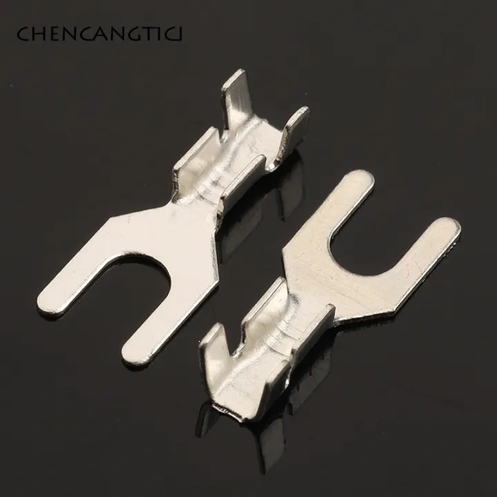50%20Pcs%20Fork%20Spade%20Terminal%20Block%20Cold-Pressed%20Bare%203.2mm%20Terminal%20Pin%20U/y-Shaped%20Grounding%20Lug%20Dj4413-3.2b%20-%20Image%202