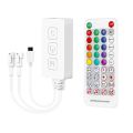 SP611E Bluetooth Controller with Dual Signal Output Ports for LED Pixel Strip /3 Keys Button/IR 38Key Remote Control/Built-in Mic for WS2812B WS2811. 
