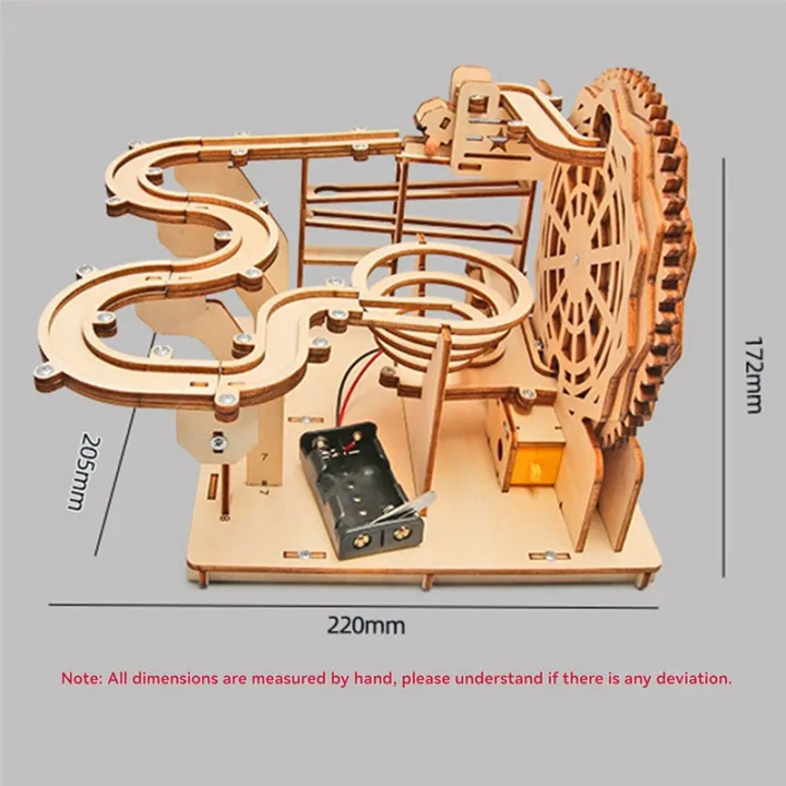 DIY Scientific Electric Track Ball Wooden Electric Trackball Toys ...