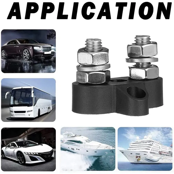 Junction%20Block%20Bus%20Bar%20Dual%20Heavy%20Duty%20Power%20Distribution%20Stud,Black%20-%20Image%204