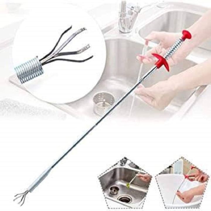 Bendable%20Pipe%20Cleaner%20Sink%20Cleaning%20Hook%20White/Black%20Sewer%20Hair%20Stoppers%20Tool%20Kitchen%20Spring%20Pipe%20Hair%20Remover%20-%20Image%202