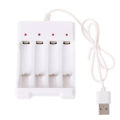 USB 18650 AAA and AA Charger 4 Slots AC 110V 220V Dual For 18650 Charging Rechargeable Lithium Charger. 