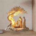 Easter Nativity Scene Figurine Tabletop Decor Nativity Figurines Set Home Decoration. 