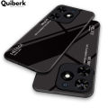 Quiberk for Tecno Spark Go 2024 / Spark 20C / Spark 20 Tempered Glass Hard Case Gradient Color Back + Soft Frame Shockproof Phone Cover. 