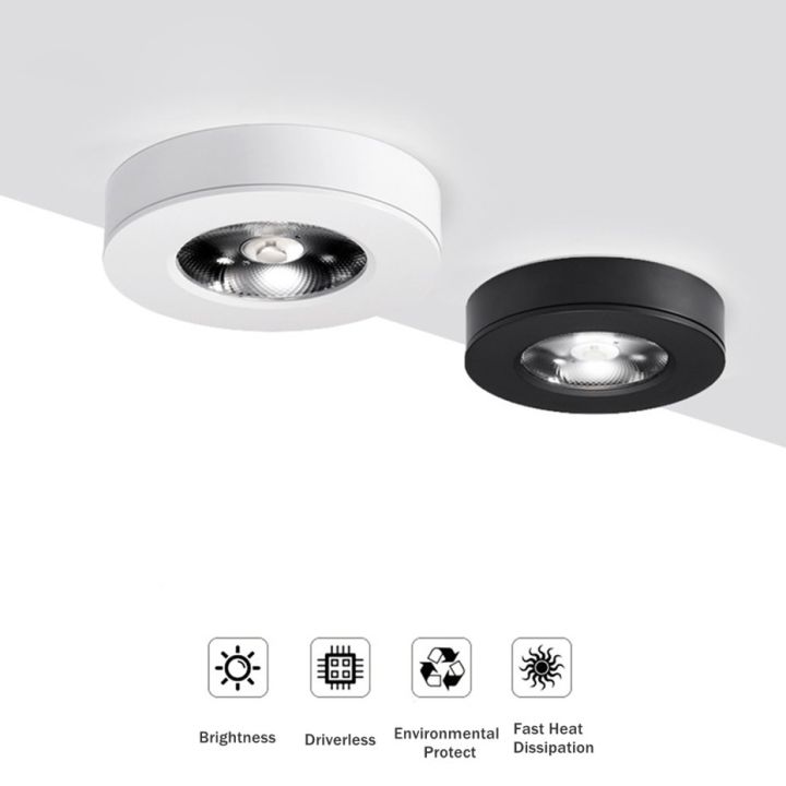 LED Ultra Thin Ceiling Lamp Round Spot Light 7W Surface