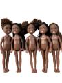 Male Doll Reborn Skin Nude Black Boy Brunette Ordinary 13cm Mini Kelly 5 Inch Small BJD 1/12 Toy Girl Blonde Black Hair. 