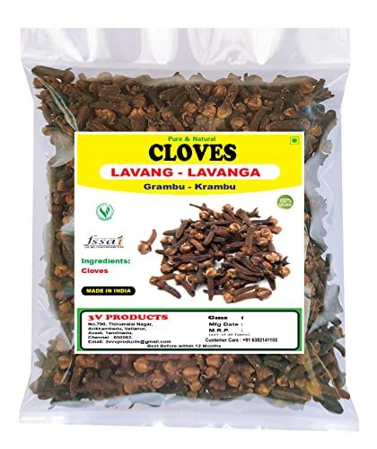 3V PRODUCTS Cloves - Pack of 2x25g - Lavang | Laung | Lavangam | Krambu (Whole)(FROM IND)JEZ