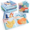 Baby Cloth Book 0-12Monthes Fruits Animals Numbers Color Cognize Puzzle Book Early Learning Educational Fabric Books Toys игрушк. 