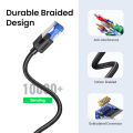 UGREEN Cat 8 Ethernet Cable High Speed Braided 40Gbps 2000Mhz Network Cord Cat8 RJ45 Shielded Indoor Heavy Duty LAN Cables Compatible for Gaming PC PS5 PS4 PS3 Xbox Modem Rou'ter. 