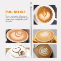 Milk Frothing Pitcher 350Ml (12Oz)Steaming Pitchers Stainless Steel Milk Coffee Cappuccino Latte Art Steam Pitchers Milk Jug Cup with Decorating Pen. 