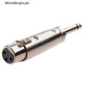 【WhiteBright.ph Silver-colored 3 Pin XLR Female To 1/4" 6.35mm Male Mono Jack Lead Adapter AD .. 