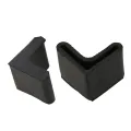 Rubber L Shaped Angle Iron Foot Pads Covers 10 Pcs Black. 
