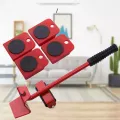 Moves Furniture Tool Transport Shifter Moving Wheel 5Pc Slider Remover Roller Heavy. 