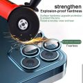 Lens Metal Ring Protector Glass For iPhone 11 12 13 Pro Max Camera Lens Film Tempered Glass Scratch Resistant Premium 3D Metal Full Cover Protection Blue Black Gold Luminous Color Rings Protection For Girls Boys New. 