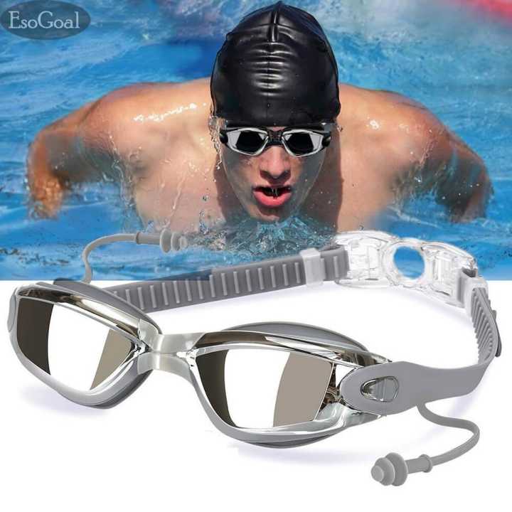 EsoGoal Swim Goggles Swimming Goggles for Adult Men Women Youth Kids Child Triathlon Equipment with Mirrored & Clear Anti-Fog Waterproof UV 400 Protection Lenses