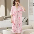 Luxury Floral Two-Piece Bridal Honeymoon Nightwear – Effortless Comfort, Everyday Elegance. 