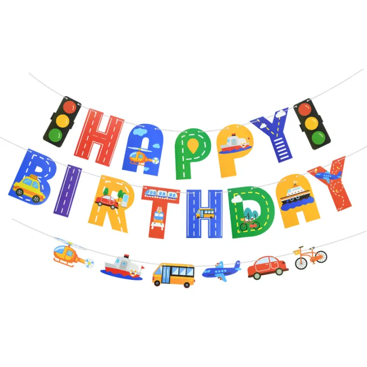 Happy%20Birthday%20Banner%20Cartoon%20Airplane%20Car%20Vehicle%20Cake%20Per%20Transportation%20Theme%20Decorations%20Baby%20Shower%20Kids%20Party%20Supplies%20-%20Image%206