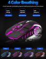 X1 Wired Gaming Mouse for Professional PC gamer with 6 Programmable Buttons and Colorful LED Lights, Ergonomic Design to Lower Hand Fatigue and Optical Sensor. 
