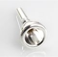 Trombone Euphonium Silver Plated Mouthpiece - 6 1/2AL 12C Baritone Euphonium Mouth Piece Replacement Musical Instruments Accessories (Silver 6 1/2AL) trombone mouth piece euphonium mouth piece. 
