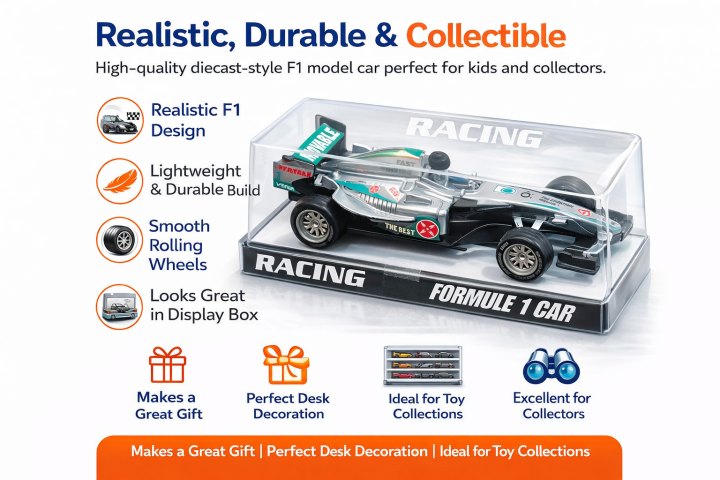🏎️ Mini Formula 1 Racing Car Toy with Display Box – Realistic F1 Race ...