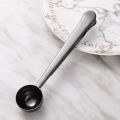 【HOT】 Two-In-One Stainless Steel Coffee Spoon Seal Clip Kitchen Coffee Scoop Food Seal Clip Multi-Function Coffee Bean Measuring Spoon. 