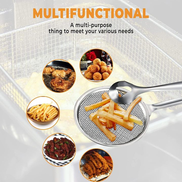 Food%20Tong%20Stainless%20Steel%20Strainer%20Kitchen%20Filter%20Mesh%20Spoon%20Fried%20Food%20Oil%20Strainer%20Clip%20Filter%20spoon%20-%20Image%202