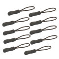 10Pcs/Set Zipper Pull Puller End Fit Rope Tag Replacement Clip Broken Buckle Fixer Zip Cord Bag Suitcase Tent Backpack Zipper Head. 