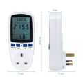 UK Plug Socket Digital Voltage Wattmeter Power Consumption Watt Energy Meter KWh AC 230V 220V 240V Electricity Analyser Monitor. 