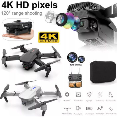 E88 Pro RC Drone With Wide Angle HD 4K Dual Camera Live Video Height ...