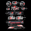 【Miga Plaza】Toyota Sticker GR GAZOO Racing Decal GR Sports Cover Automobile Central Control Instrument Decoration Motorcycle Helmet Modification Accessories For Yaris Supra 86 RAV4 Vitz Camry Reiz Crown Corolla. 