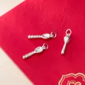 MEETSOFT 999 Sterling Silver Baby Spoon Letter Charms Special of DIY Handmade Making Finding Jewelry Compontens Accessory. 