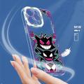 Cellphone Case For iPhone 15 Plus 11 Pro Max 6 6S 7 8 Plus X XS SE 2 3 Phone Casing Angel Eyes Pokemon Gengar Pikachu Popular Japan Anime Clear Soft Shockproof Anti-falling TPU Camera Protective Back Cover. 