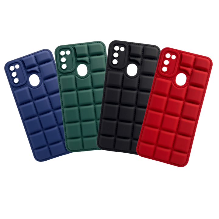 Cadbury Chocolate 3D Puffer Phone Case For Samsung Galaxy M21 Soft TPU Silicone Shockproof Camera Protection Case Cover