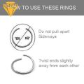 1Pc Surgical Steel Thin Small Nose Ring Hoop 0.8mm Cartilage Piercing Stud. 