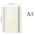 A5 size Spiral book Portable A6 size Blank pages Coil notebook Grid paper Spiral binding Grid line for School supplies Office stationary Art sketchbook Daily planner Writing journal. 