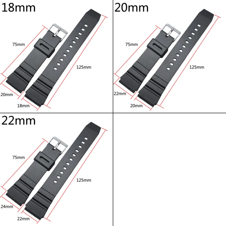 For%20Casio%20PU%20Watchband%2018mm%2020mm%2022mm%20Men%20Black%20Sports%20Diving%20Watch%20Strap%20Silver%20Stainless%20Steel%20Buckle%20-%20Image%204