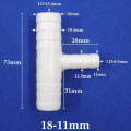 500~5pcs 5~18mm Pe Plastic Reducing Tee Connectors Aquarium Fish Water Hose Joint Aquaculture Aeration Connector. 