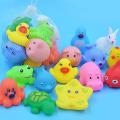 13 Pcs Cute Baby Toy Bath Toys Squirt Kids Float Water Tub Rubber Bathroom Play. 