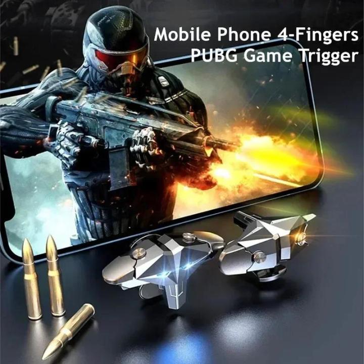 G10 4 Finger Mobile Phone Game Trigger for PUBG Aim Free Fire L1 R1 ...