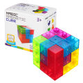 Magnetic Building Blocks Magic Magnetic 3D Puzzle Cubes - Set of 7 Multi Shapes Magnetic Blocks with 92 Models Book - Intelligence Developing and Stress Relief Fidget Toys. 