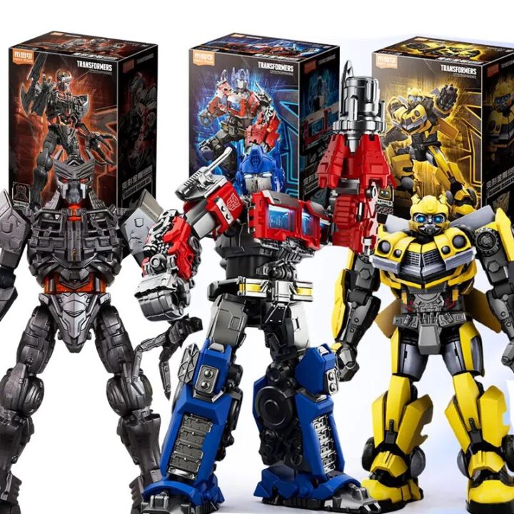 bumblebee robot toys Original Transformers Building Blocks Optimus Prime Bumblebee Nemesis Prime light Robot Star Action Figure Toys For Kids GiftParty Tableware